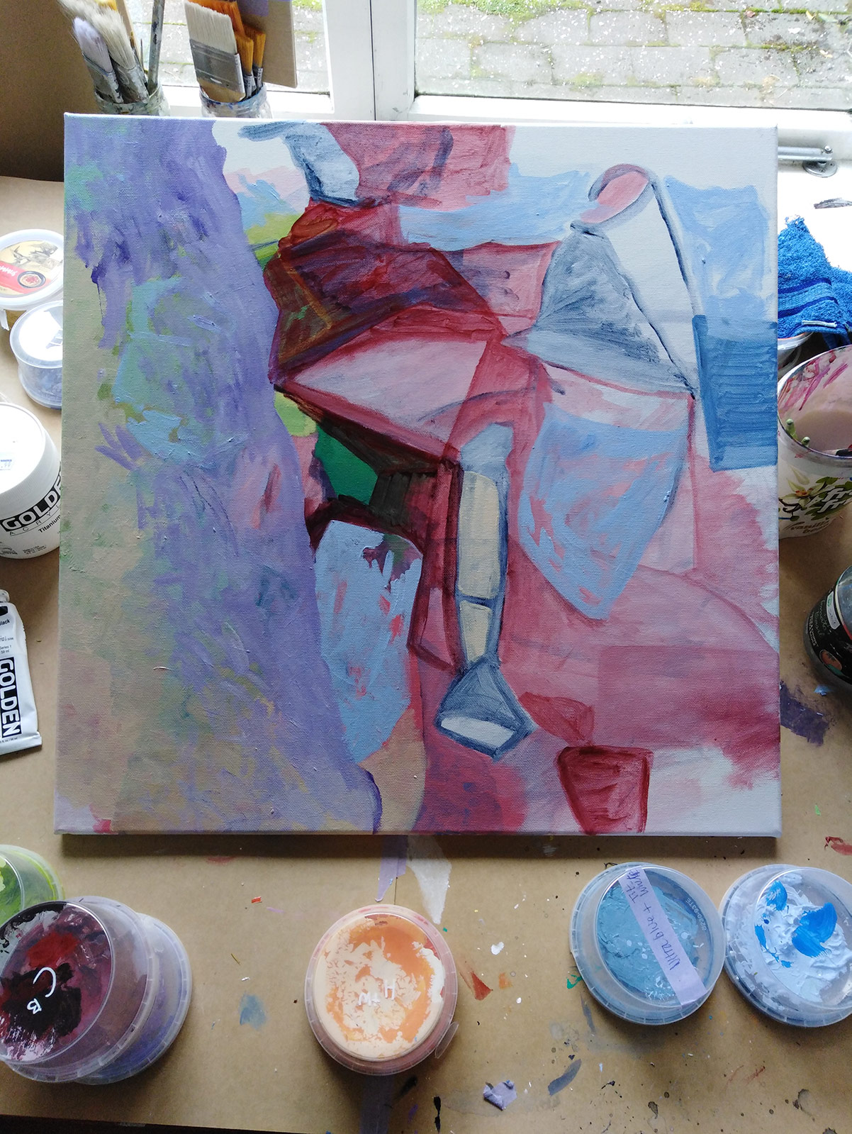 Work in progess on desk.