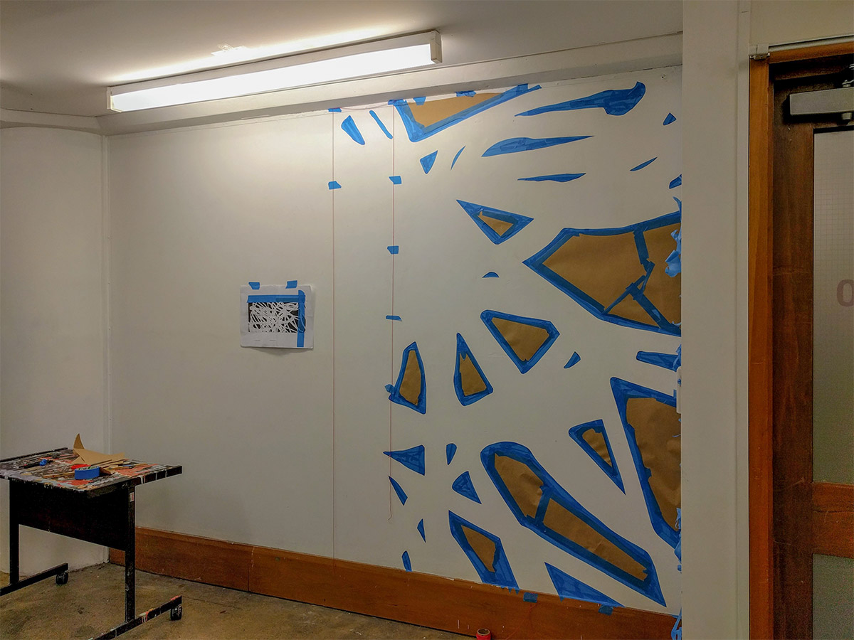 Wall work progress. 