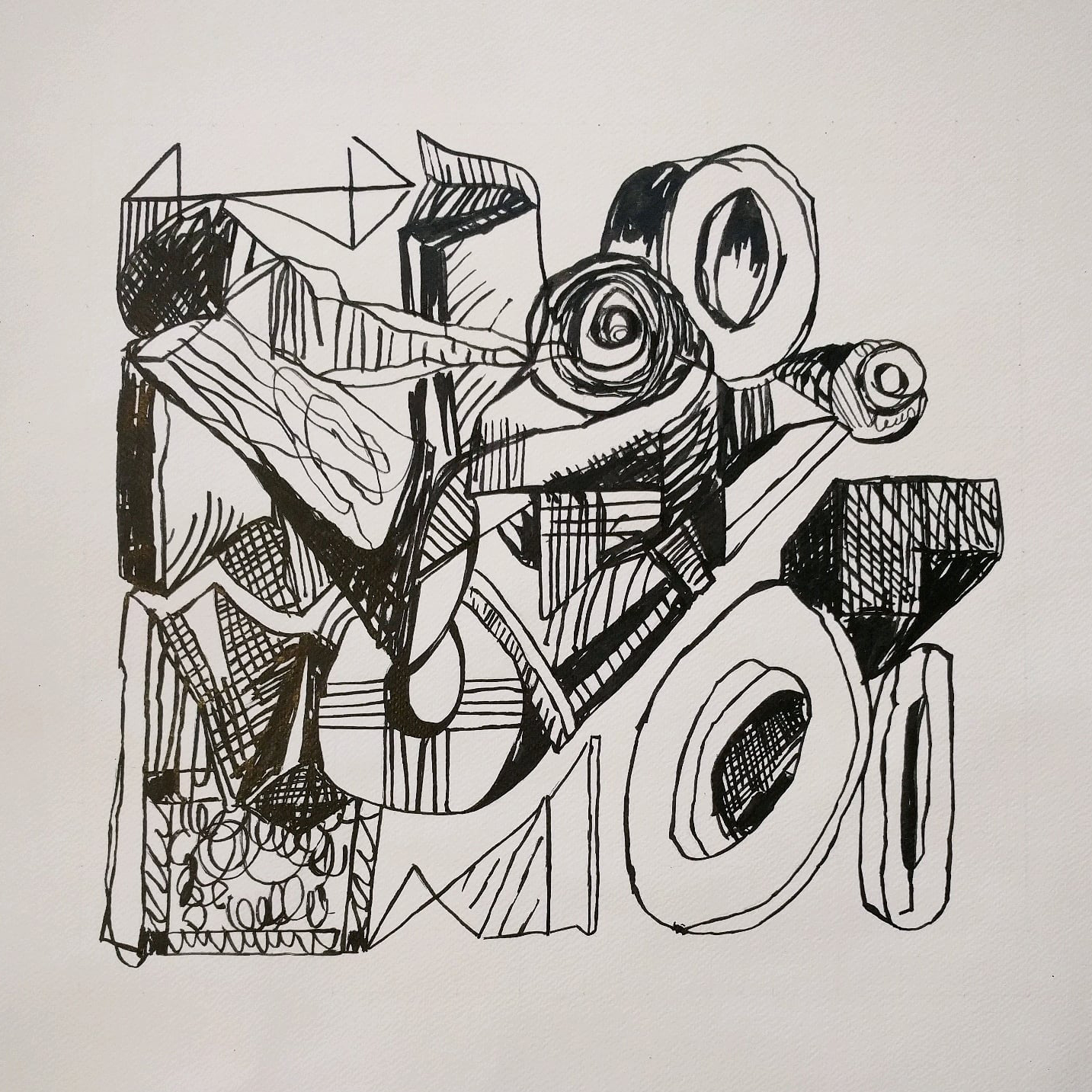 Ink drawing. 