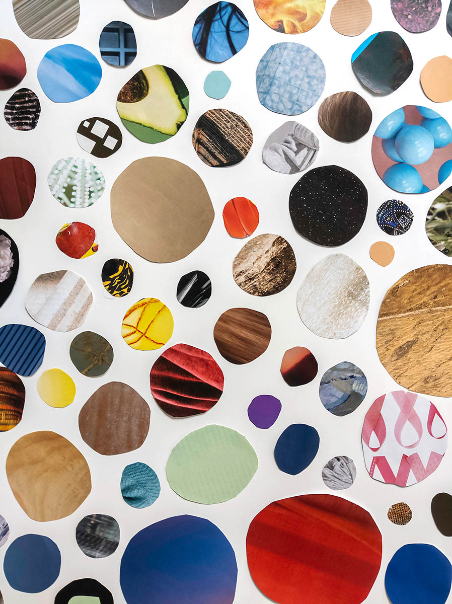 Paper cut-out blobs. 