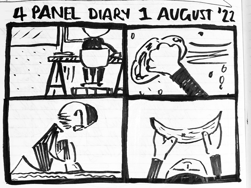 Photoshopped version four-panel drawing. 